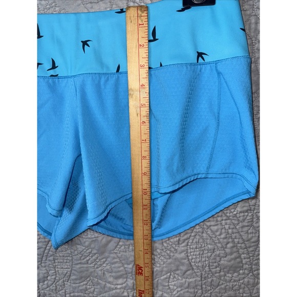 NWOT Oiselle 4" Roga Shorts - Size 6-Robin Blue - Running By and For Women - Picture 9 of 14
